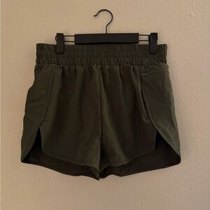 Olive Green Women's Athletic Shorts